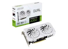 ASUS Dual GeForce RTX 4060 EVO White OC Edition 8GB GDDR6 (DUAL-RTX4060-O8G-EVO-WHITE) grafična kartica, PCIe 4.0, 1xHDMI 2.1a, 3xDisplayPort 1.4a