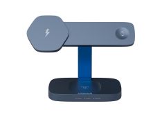 CANYON wireless charger HEXAGON WCS-310 3in1 DarkGrey/Blue