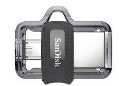 MICRO USB & USB DISK SANDISK 128GB ULTRA DUAL, 3.0, srebrno-črn, drsni priključek - SDDD3-128G-G46 - 619659149697