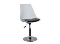 Pisarniški stol STEN II (bela + črna) 48x49x90/111 Umetno usnje, PVC bela + črna