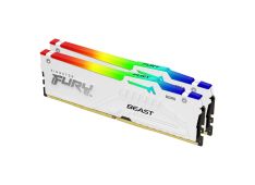 RAM DDR5 32GB 6000 FURY Beast White RGB EXPO, kit 2x 16GB, CL30, DIMM - KF560C30BWEAK2-32 - 740617343311