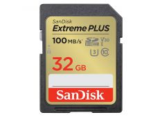 SDHC SANDISK. 32GB EXTREME PLUS, 100/60MB/s, UHS-I, C10, U3, V30 - SDSDXWT-032G-GNCIN - 619659189433