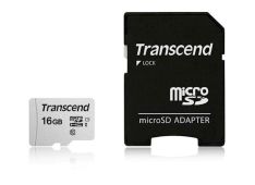 SDHC TRANSCEND MICRO 16GB 300S, 95/10MB/s, C10 - TS16GUSD300S-A - 760557842064
