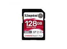 SDXC KINGSTON 128GB Canvas REACT Plus, 300/260MB/s, UHS-II, C10, U3, V90 - SDR2/128GB - 740617301960