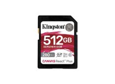 SDXC KINGSTON 512GB Canvas REACT Plus, 280/150MB/s, UHS-II, C10, U3, V60, 4K - SDR2V6/512GB - 740617340570