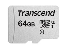 SDXC TRANSCEND MICRO 64GB 300S, 100/20MB/s, C10 - TS64GUSD300S - 760557841050